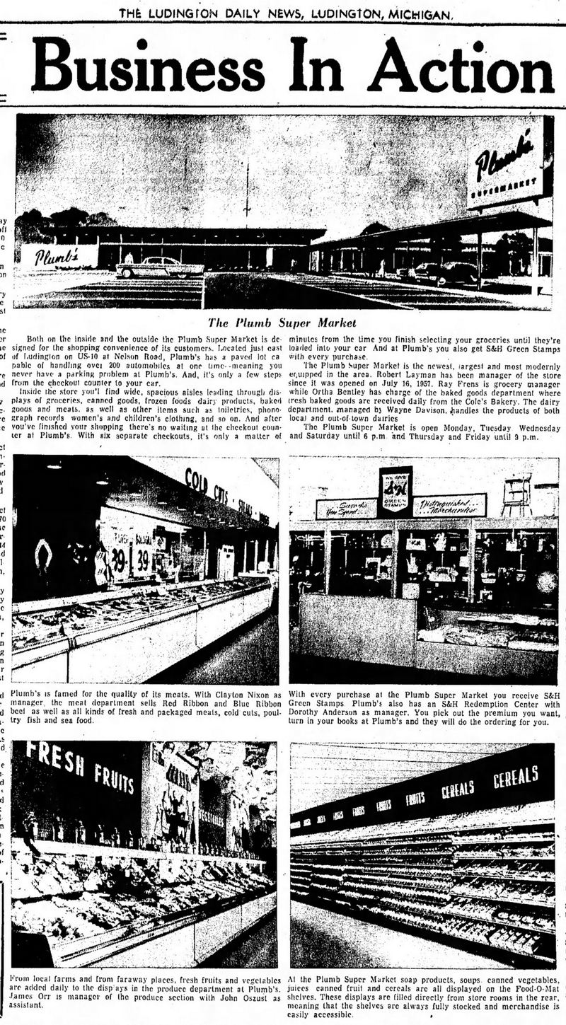 Plumbs Supermarket - Oct 20 1961 Article